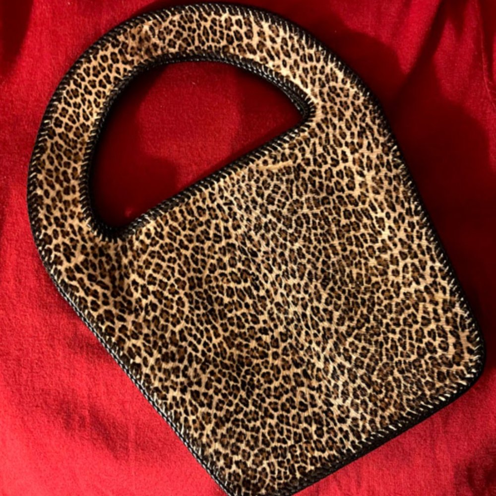 Y2K Cheetah Print Cowhide & Leather Van AmBurg Leather's Designer Handbag